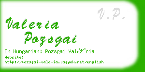 valeria pozsgai business card